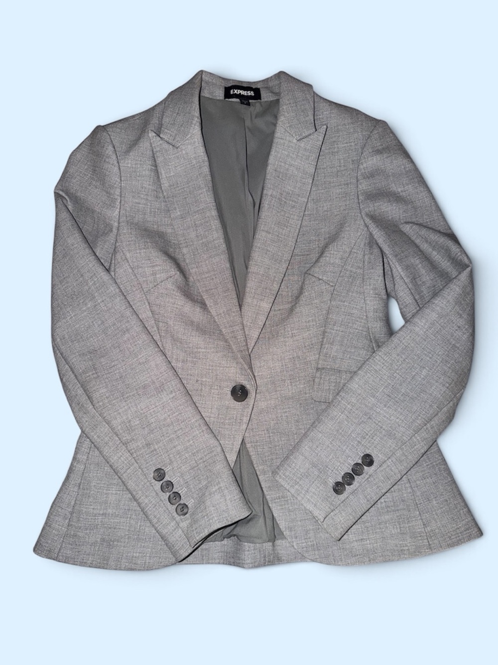 Express Light Gray Women's Tailored Blazer